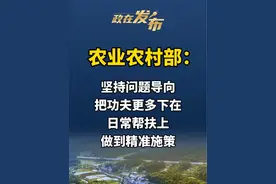 #政在发布 农业农村部：坚持问题导向，把功夫更多下在日常帮扶上，做到精准施策。视频封面