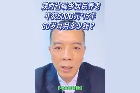 陕西省城乡居民养老，每年缴费6000元，15年后每月多少钱？ #创作灵感  #社会百态 #干货分享 #老百姓关心的话题 #社保
