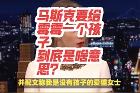 马斯克说要给霉霉一个孩子，到底想表达什么意思#霉霉视频封面