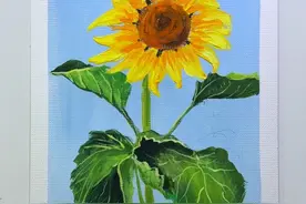 简简单单的画一幅向日葵🌻治愈系花卉绘画｜丙烯画 #丙烯画 #这画是用了亿点点魔法吧 #抖音插画师联盟 #抖音插画大赛 #GAF广州插画艺术节视频封面