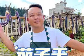 吃不完的茄子拿来晒干像我这样做好吃的不得了😋#茄子干 #红烧茄子视频封面