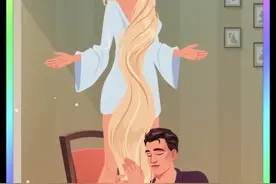 老公不允许我剪头发，可我的头发已经20米长了#原创动画视频封面
