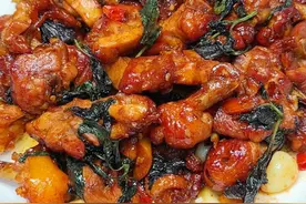 紫苏香煎鸡 原来紫苏跟鸡肉味道这么搭的 真的很上头又香又酥！#紫苏干煎鸡 #妈呀太香了 #我若拿出这个菜阁下又该如何应对 #跟抖音学做菜