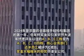 娃哈哈年终奖引争议 核心部分45%员工被评C、D 考评结果不透明，员工质疑其公平性#娃哈哈#年终奖#快消日曝视频封面