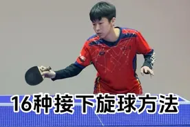 乒乓球 今天教大家接下旋球的16种方法！最后两种是横板和直板绝招你们都会吗？#打乒乓球 #国乒 #乒乓球视频封面