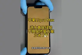 苹果13pro Max 进水导致黄屏绿屏闪烁 原来不换屏也可以修复 你中招了吗？#苹果13promax #苹果手机进水维修视频封面