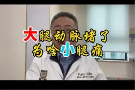 大腿动脉堵了，为啥反而小腿痛？#血管堵塞 #动脉硬化 #血管狭窄 #血栓 #脉管炎