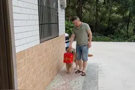 我们77是看家能手，看见客人提东西来了，马上热情的去迎接别人，还帮忙提礼物，还热情带客人进门，要多礼貌就有多礼貌#愿每个小狗都能遇见好的主人 #狗狗搞笑视频#狗狗看家#狗狗迎接主人回家 #我的狗子视频封面