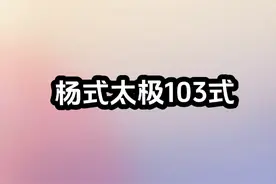#太极拳 杨式太极传统套路103式杨军演练口令版视频封面