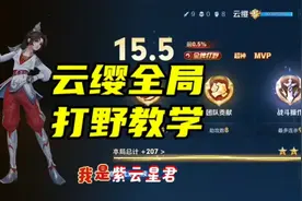 云缨全局打野教学。击杀秀学连招，全局教学学细节控野技巧视频封面