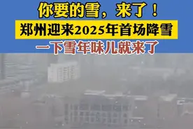 郑州迎来2025年首场降雪，一下雪年味儿就来了！别忘了注意出行安全❤️视频封面