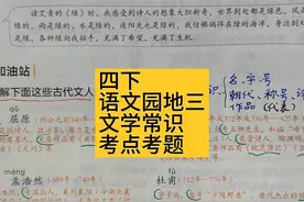 四下语文园地三文学常识考点考题 #文学常识 #四年级下册语文视频封面