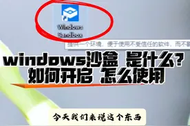 这个视频告诉你 windows沙盒 是什么？如何开启？怎么使用？