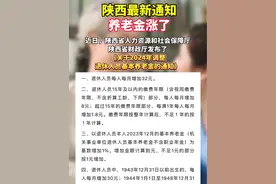 关注！#陕西退休人员基本养老金调整方案公布视频封面