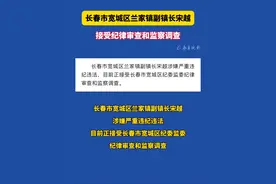 长春市宽城区兰家镇副镇长宋越接受纪律审查和监察调查视频封面