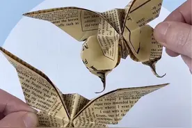 一张纸折超漂亮的立体蝴蝶？ 学不会算我输！大人小孩都能学会！#折纸 #蝴蝶视频封面