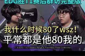 EDG胜T1赛后群访完整版 外国记者问为什么康康80球球