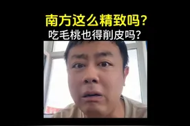 吃桃子还用削皮吗？不是直接啃吗？#南北差异视频封面