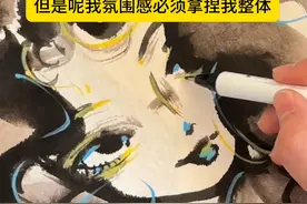 带一丢丢彩的毛笔简笔画 像不像别管，氛围管就管#毛笔简笔画 #手绘视频封面