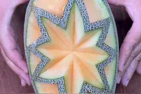 #一学就会 #花式切水果 #制作过程 #刀工 #哈密瓜视频封面