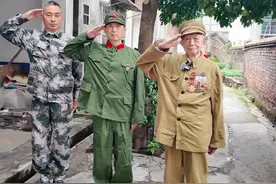 老爷爷今年96岁。参加了抗美援朝，祝老前辈身体健康，致敬，敬礼！#中国退役军人视频封面