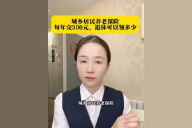 城乡居民养老保险每年交300元，交15年，退休可以领多少 #社保 #城乡居民养老保险视频封面