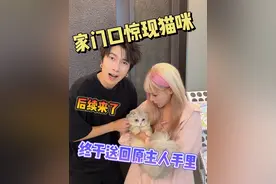 家门口凌晨出现走失小猫，后续来了！ #情侣日常 #猫咪 #猫咪的迷惑行为视频封面