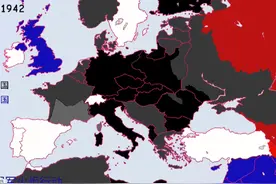 历史地图:二战欧洲战场全程战线变化（本人自制） #二战#历史
