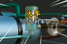 火车是如何制动的呢？为什么会有放气的声音呢？#三维机械动画