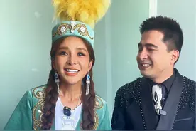 主持人朱迅喊话尼格买提：“快回新疆请吃饭！”#海米提 #海米提工作室 #海米提正能量视频封面