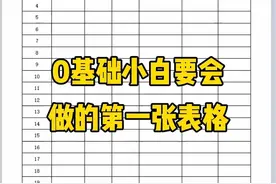 电脑小白要学会做的第一张表格 #电脑小白 #0基础学电脑 #文员零基础入门教程 #办公表格制作教学 #文员
