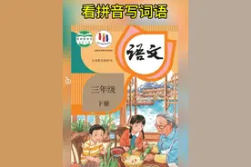 小学语文三年级下册期末复习看拼音写词语，复习资料视频封面