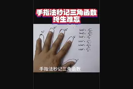 手指法秒记三角函数，终身难忘 #轻知识计划  手指法秒记三角函数，终身难忘#三角函数 #初中数学 #数学思维