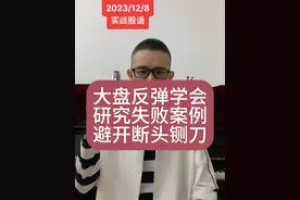 大盘反弹学会研究失败案例避开断头铡刀！#股票 #财经 #干货 #逃顶 #抄底视频封面