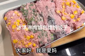 包馄饨饺子的各种肉馅，家庭做法也能搅出来冰淇淋肉馅很弹嫩好吃
