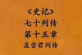 《史记·七十列传·第十五章·孟尝君列传》 #史记 #历史视频封面