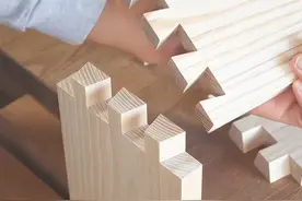 利用修边机制作燕尾榫榫卯结构 #木工diy #榫卯工艺结构 #极度舒适 #解压视频 #百young非遗