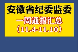上周安徽5名干部被查处！视频封面
