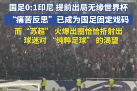 中国男足0:1不敌印尼 提前出局无缘世界杯：“痛苦反思” 已成中国足球的固定戏码，“苏超”火爆出圈恰恰折射出球迷对 “纯粹足球”