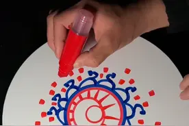 这个转盘很一般 转盘上的图案不一般，台上一分钟台下六十秒，一看就会一学就废系列 #转盘画 #视觉错觉