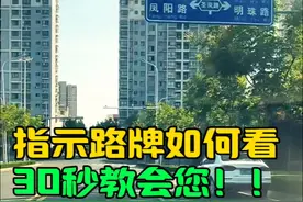 道路指示路牌 开车一定要学会看指示路牌，能够为自己提供很多便利！#有车的人要知道的知识 #每天一个用车知识 #新手上路 #懂车小知识 #驾驶技巧视频封面