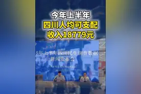 2025年#上半年四川人均可支配收入18779元##上半年四川人均消费支出12208元#（四川日报）@抖音短视频视频封面