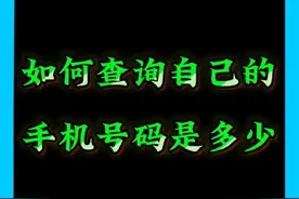 如何查询自己的手机号码是多少 #手机号码视频封面