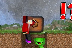 MC我的世界：末日暴雨来袭！建造安全屋能否躲避灾难？ #我的世界