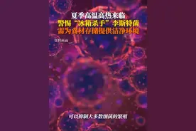 #高温天气食物保存警惕李斯特菌 夏季高温高热来临，警惕冰箱内的“杀手”李斯特菌！医生提醒：低温虽然可以杀死大部分细菌，但常规冰箱冷藏环境中，李斯特菌仍能保持持续繁殖状态！建议选择具有杀菌功能的冰箱。
