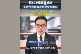 近50年来最差成绩！#世乒赛国乒男双全军覆没 国乒男双自1975年印度世乒赛后首次无缘四强视频封面
