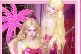 当我和闺蜜cos芭比去逛芭比展…🎀 #ooc致歉 #芭比 #芭比之仙子的秘密 #芭比公主学院 #cos