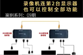 一台监控录像机如何连接两台显示器，都可以控制录像机的全部功能 用到的就是KVM延长器，第二台显示器也可以通过鼠标键盘控制录像机的全部功能#创作灵感 #技术分享 #延长器 #连接显示器 #一台录像机连接2台显示器