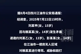 江油警方通报14岁女孩在校外被殴打：全部涉案人员均已到案