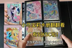 小马宝莉卡册翻翻看，珍藏了哪些卡片？可惜最贵的两张SC被卖了